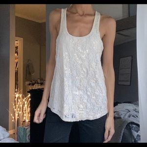 BKE lacy sparkly tank top